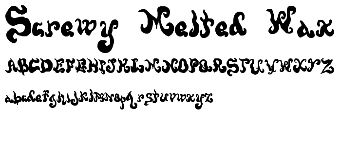 Screwy Melted Wax font